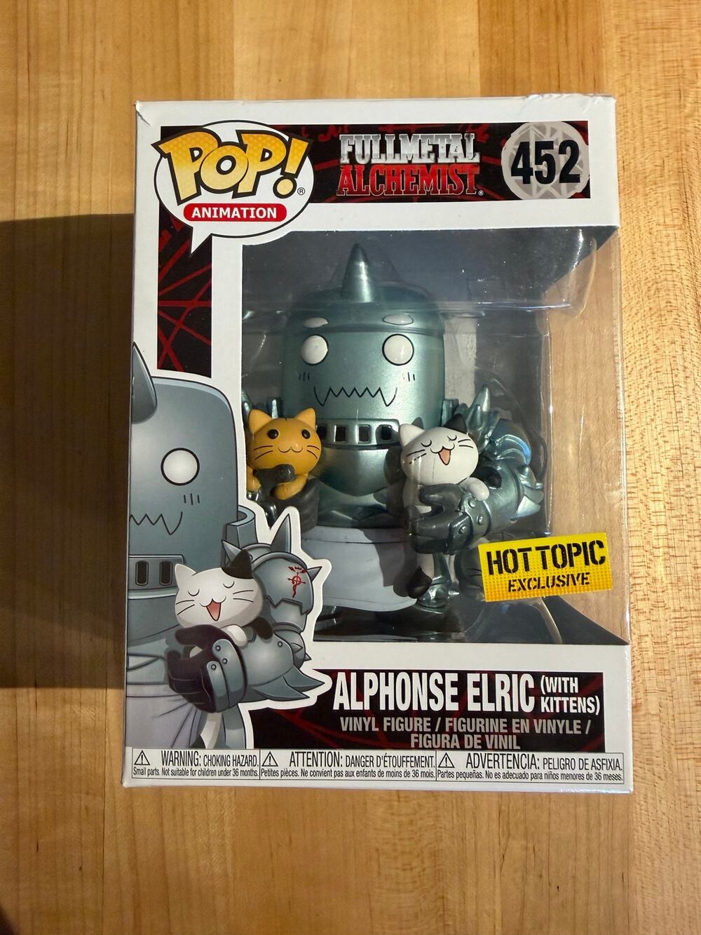 Funko Pop! Fullmetal Alchemist Alphonse with Kittens #452 Hot Topic Exclusive